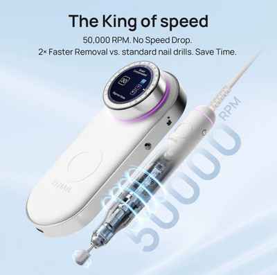 ONAIL Pro Max Nail Drill with Control Box + 2 Handpieces, 50,000 RPM BRAND NEW