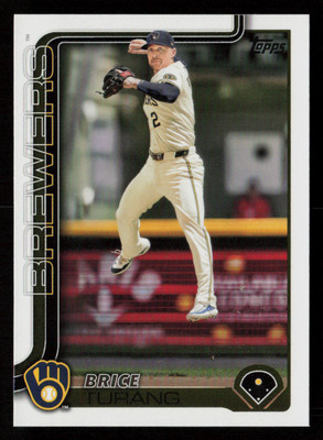 Brice Turang 2025 Topps Series 1 #45 Milwaukee Brewers Baseball 