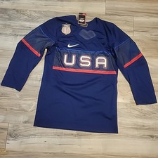 Nike 2022 Olympics Team USA Replica Hockey Navy Jersey Mens Size Small NWT $140
