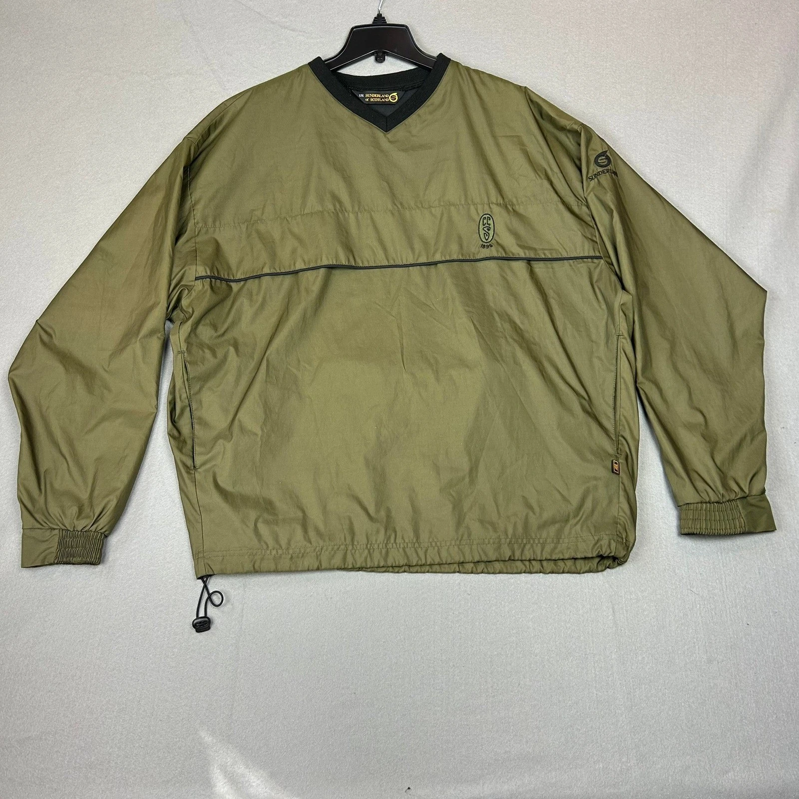 Sunderland of Scotland Pullover Weatherbeater Rain Jacket Mens XL Olive Green image 2