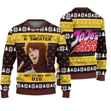 Jojo's Bizarre Ugly Sweater, Anime Sweatshirt, Ugly Christmas Sweater Unisex