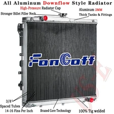 3-Row Aluminum Radiator for 2007-2014 Toyota Tundra 08-14 Sequoia 4.6L 5.7L V8