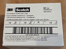 3M Scotch ATG Adhesive Transfer Tape Clear .25in x 60 yd  12 Rolls 