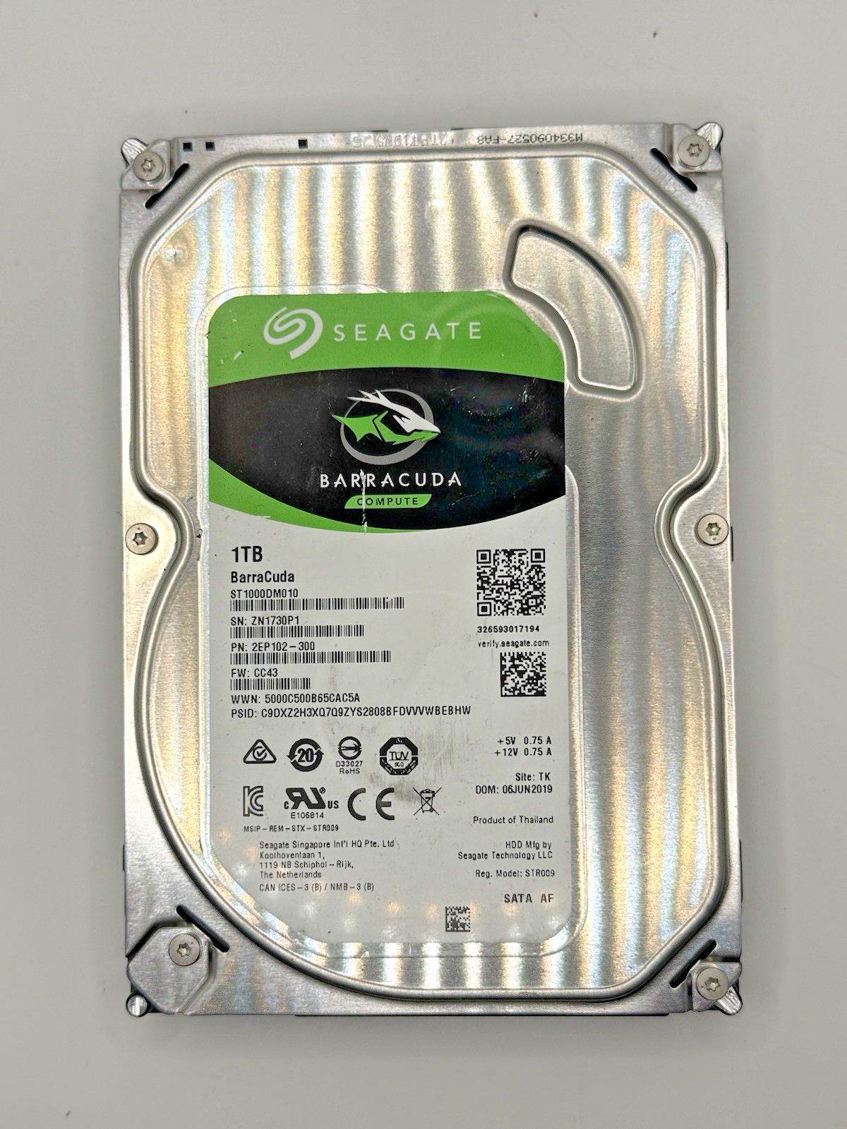 Seagate BarraCuda 1TB ST1000DM008 3.5"" SATA HDD 100% Health 100% Performance