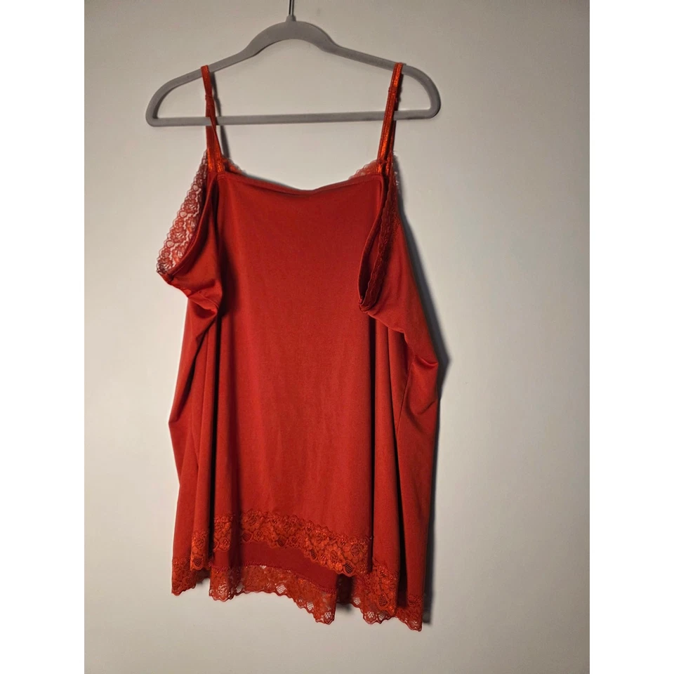 Y2K Lace Red Camisole Cami Top Layering Plus Size 3x Casual Bella  Undershirt - Image 2 of 4