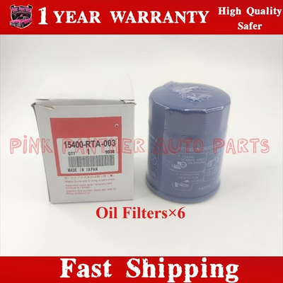 #ad #ad 6 x for Honda Oil Filters AND Gaskets MADE IN JAPAN 15400 RTA 003 JDM NEW $40.52
