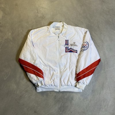 Super Rare Vintage 1980s Adidas Olympic Winter Games Lake Placid Jacket Size M