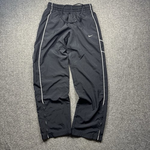 Vintage Y2K Nike Track Pants Mens Large Black Baggy Loose Fit Athletic Sports