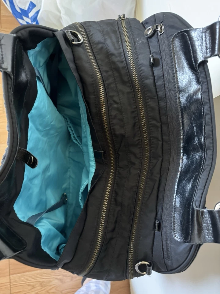 RARO Nike Monika Club Bolso de Entrenamiento de Lujo Azul Nylon Cuero BA2766 338 Foto 2 de 4