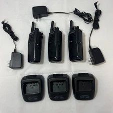 Lot of 3 radios Kenwood (16 Channels) Two Way Radio With KSC-35S Charger