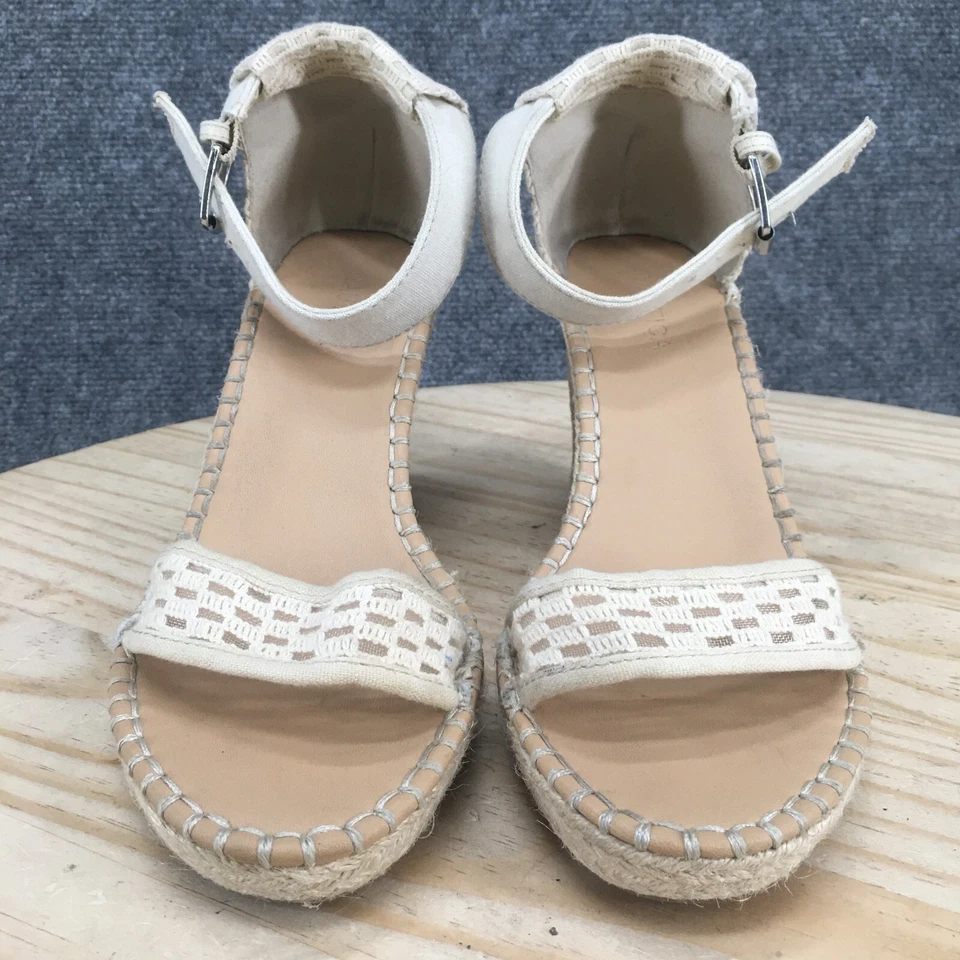 Sandalias Nautica Mujer 8.5 San Blas Alpargatas Crema Cuña Hebilla Informal Foto 4 de 4