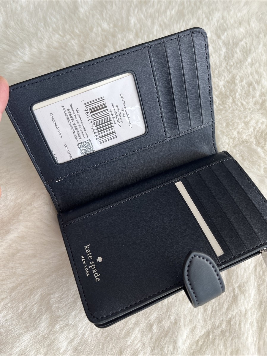 NWT Kate Spade Signature Spade Flower Medium Compact Bifold