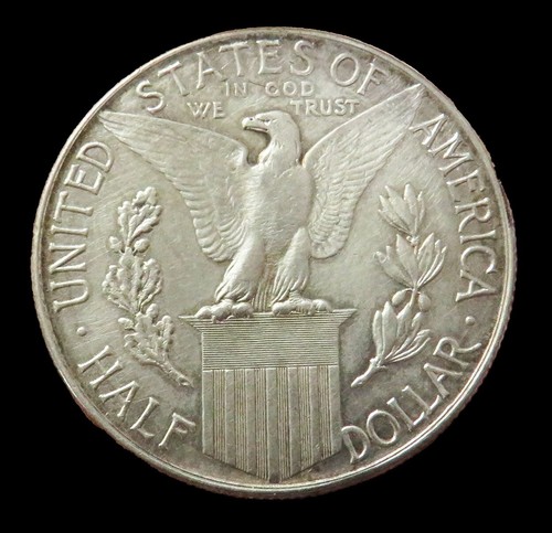 1915 SILVER PAN PAC COMMEMORATIVE 50C HALF DOLLAR XF - Picture 2 of 2