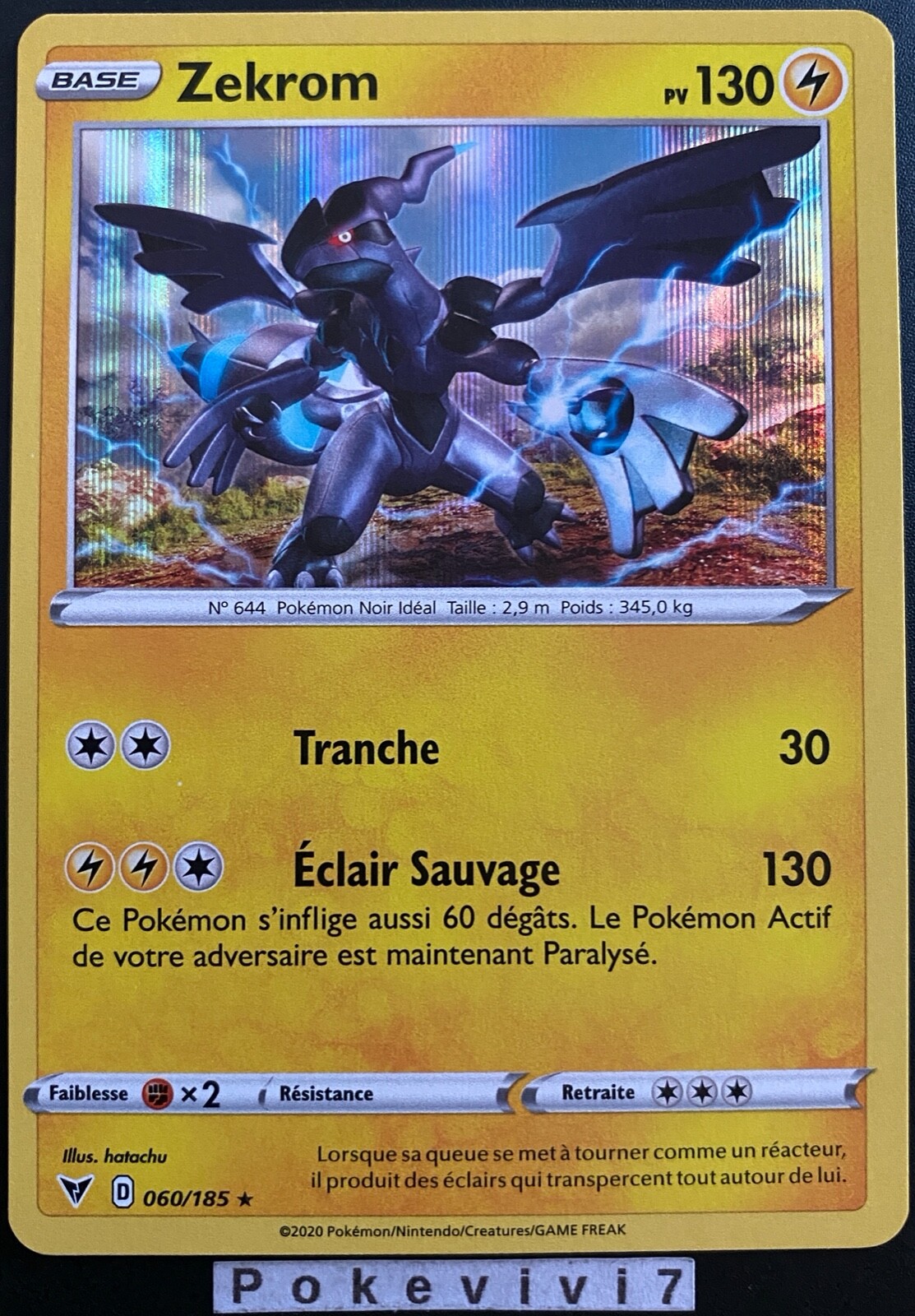 Pokemon card zekrom 060/185 holo sword and shield 4 eb04 fr new | eBay