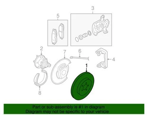Rotor de freno de disco trasero LS 23127570 genuino GM 2010-2016 Chevrolet Impala Limited Foto 3 de 3