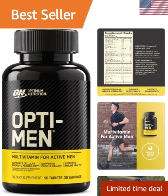Complete Immune Support for Active Men: Opti-Men Daily Multivitamins - 90 Tabs