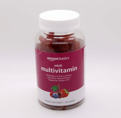 Amazon Basics Adult Multivitamin, 150 Gummies, 75-Day Supply  Exp09/25