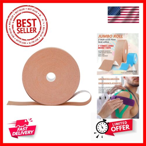 Kinesiology Tape Roll 35M, K Tape Knee Support Uncut Roll, Muscle Tape for Pa...
