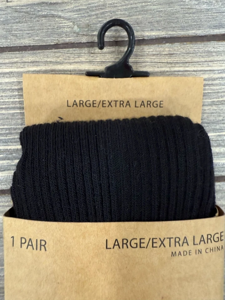 Steve Madden Suéter Medias con Pies Grande/Extra Grande Negro Acanalado Opaco Foto 4 de 4