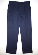 New Red Kap Pants Men's 36x34 Pleated Twill Work Straight Leg PT38NV9 Navy Blue