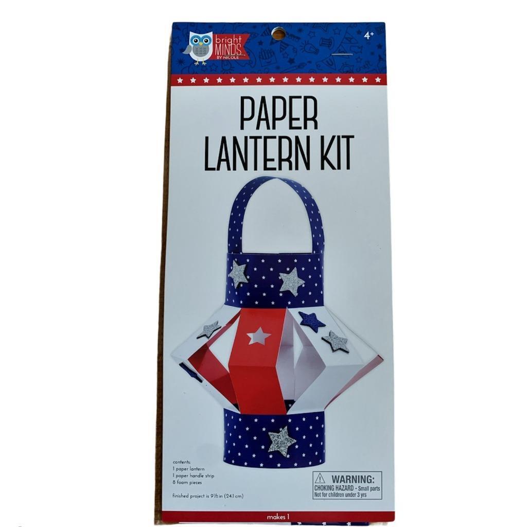 Paper Lantern Kit LOT 10 Arts Crafts DIY Patriotic Bright Minds Nicole