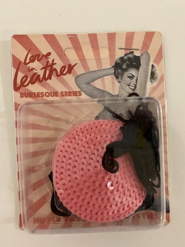 Love in Leather Nipple Pasties Tassels & Sequins Nipple Cover Self Adhesive, NIB - Picture 6 of 38