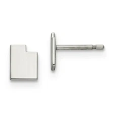 BRAND NEW 925 Sterling Silver Utah State Push Back Earrings: XNE50SS-UT
