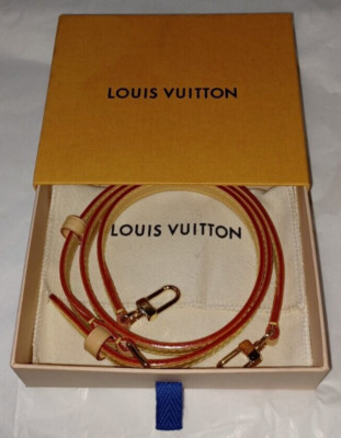 NEW AUTHENTIC LOUIS VUITTON Vachetta Leather Shoulder Strap with Gold Hardware