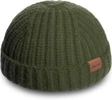 Fisherman Short Beanie Hats for Men Knit Skull Cap Cuff Trawler Hat Stylish Cap