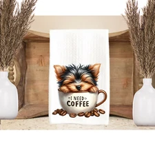 Versatility Yorkshire Terrier Kitchen Dish Towel 16x24 Dog Mom Lover Home Decor