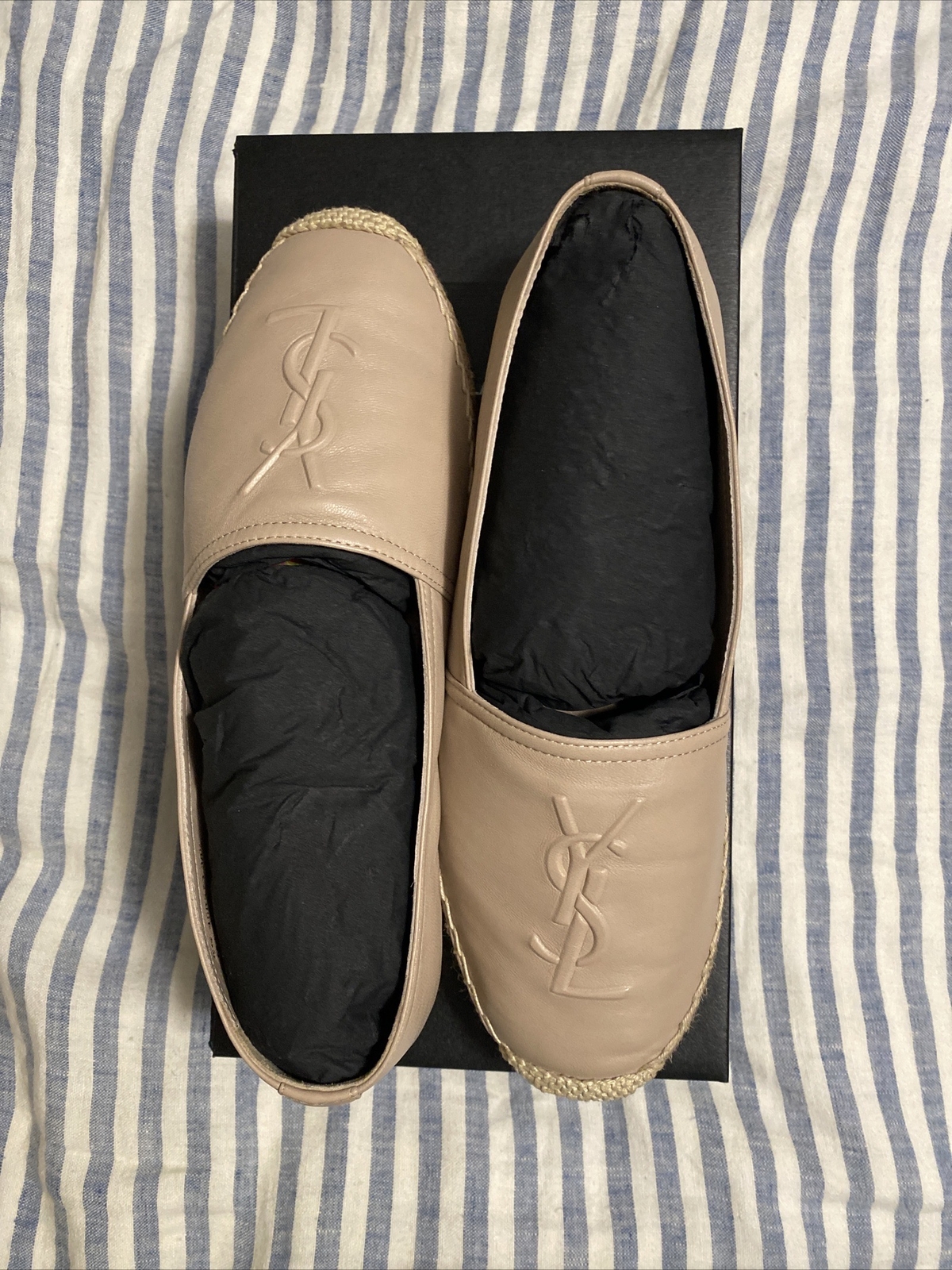 Saint Laurent espadrillas donna nappa rugiada polvere