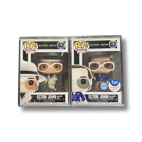 Elton John Funko Pop Vinyl Figures #62 #63 Glitter Music Collectible Toys Mint