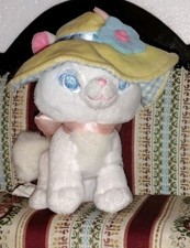 Disney Store Spring Fashion Marie 6" Plush Aristocats Easter Bonnet w Flowers O