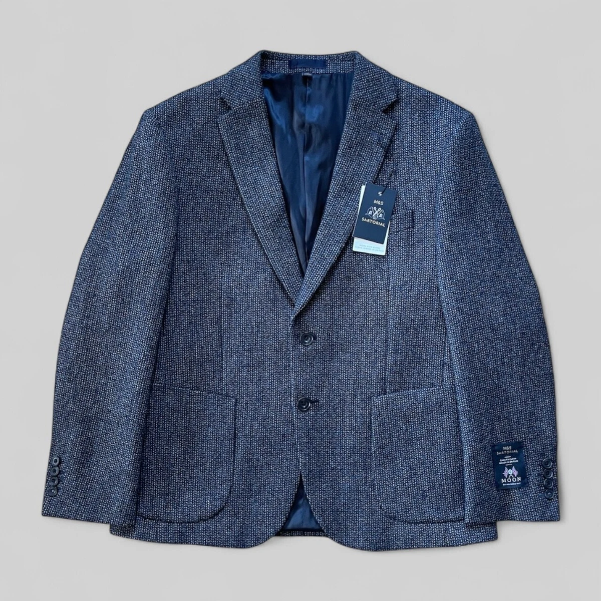 Blazer Bleu à Carreaux avec des Mocassins | Hockerty