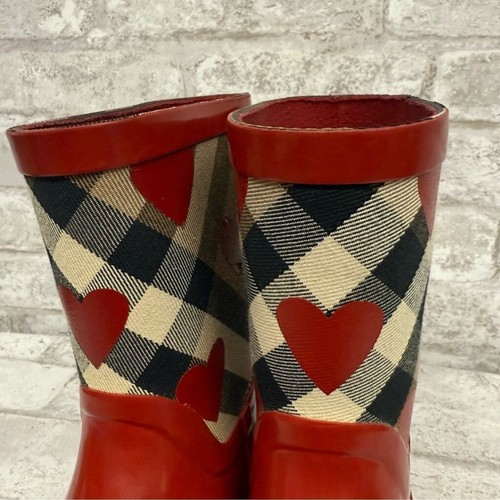 Botas de lluvia Burberry Ranmoore con estampado de corazón para niñas talla 35 EE. UU. 3/4 niño pequeño niño - Imagen 4 de 11
