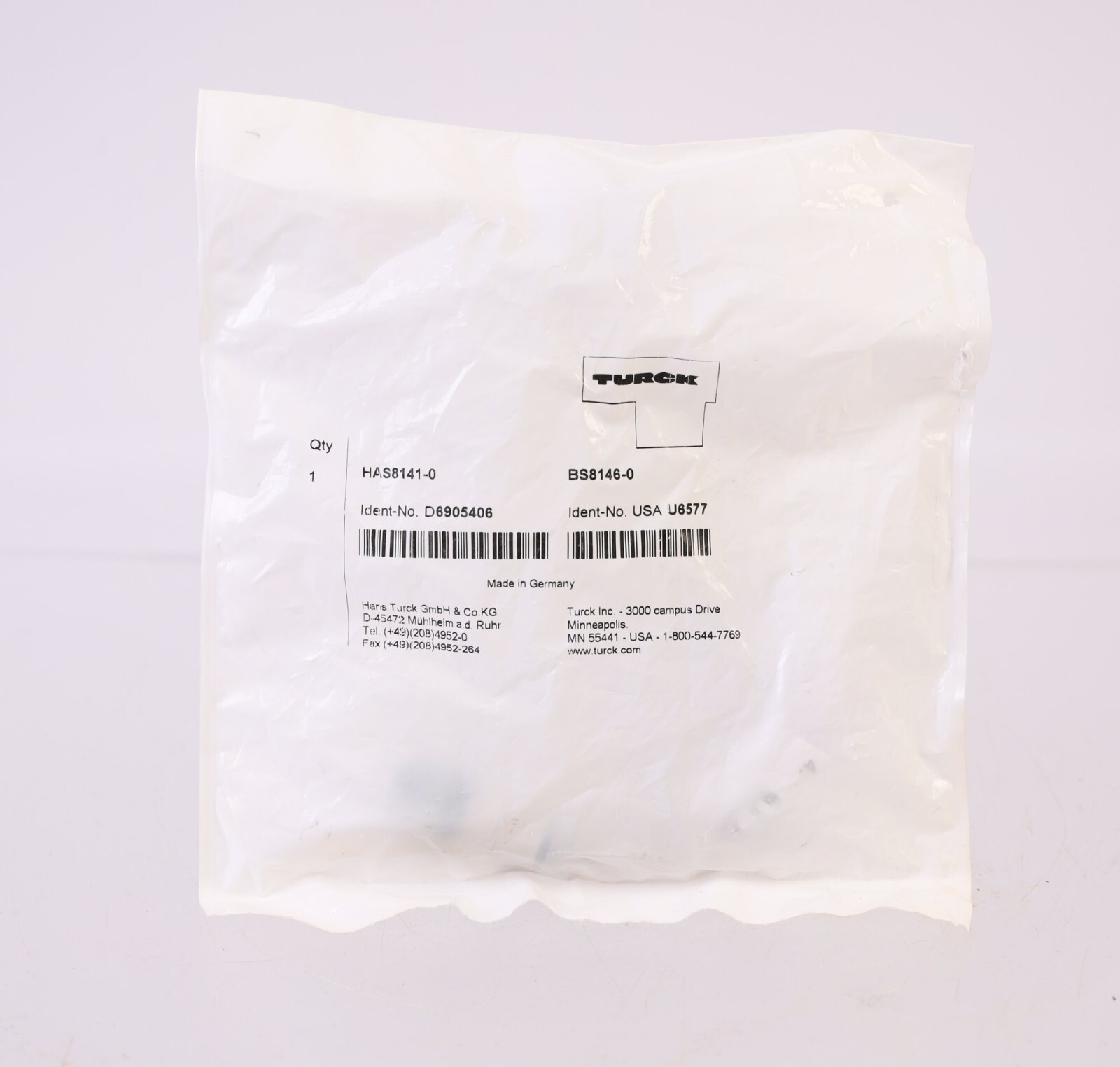 TURCK HAS8141-0 BS8146-0 6905406 ! NEW !