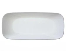❤️ 1 Corelle PURE WHITE Winter 10x5 APPETIZER TRAY Serving Platter Oblong Plate