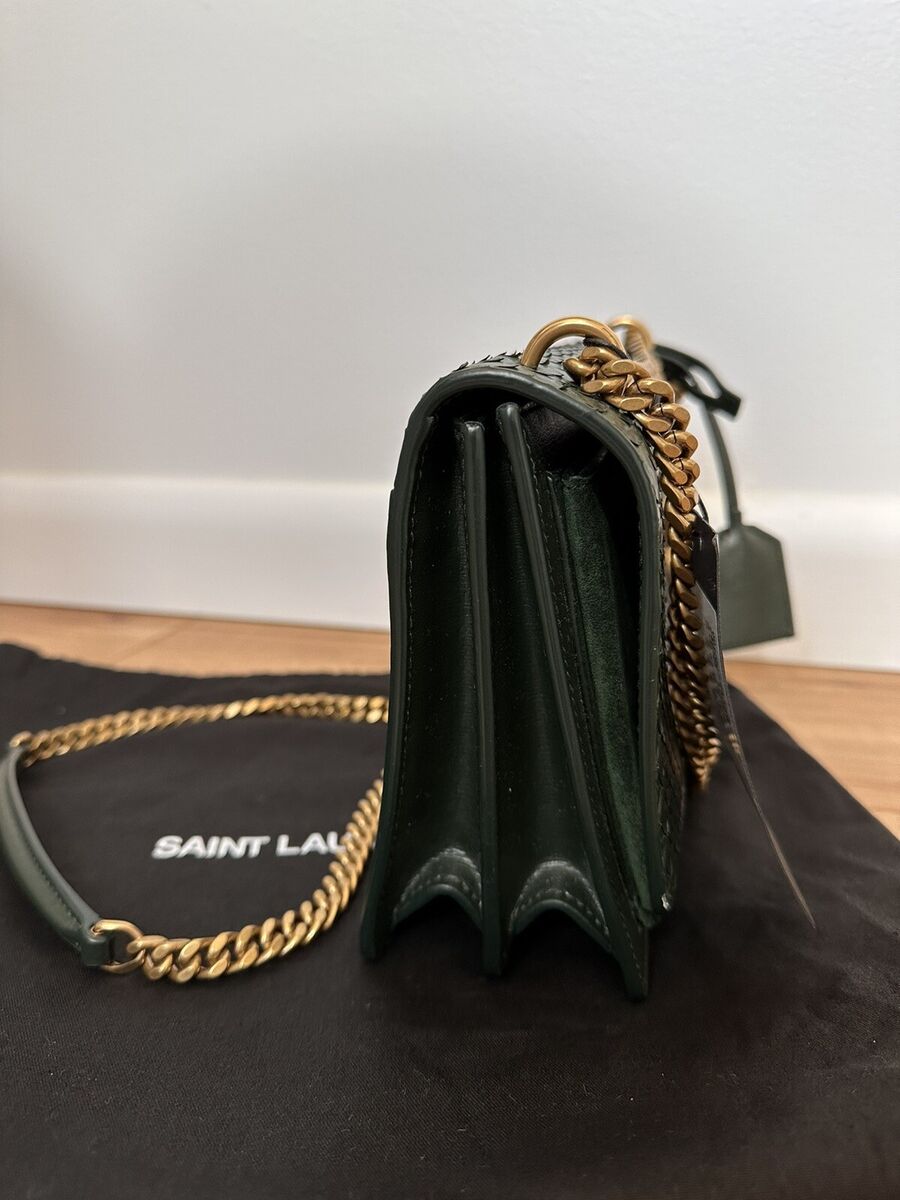 Authentic Saint Laurent Sunset CrossbodyBag Python with Authentic Saint Laurent Sunset CrossbodyBag Python with