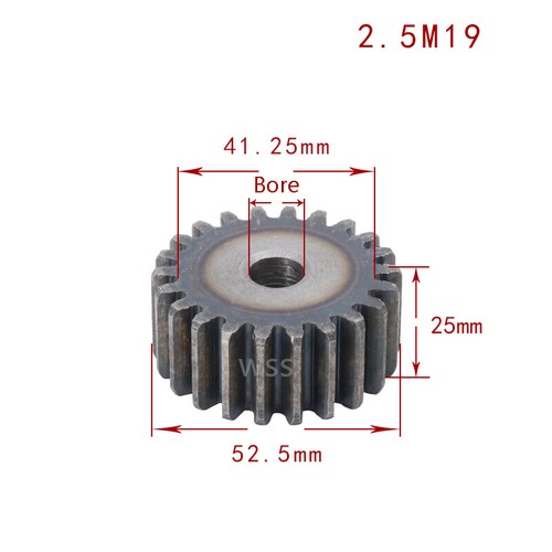 Mod 2.5 Stirnrad & Zahnstangen 10 - 120 Zähne 45# Kohlenstoffstahl Getriebe Gear - Bild 22 von 87