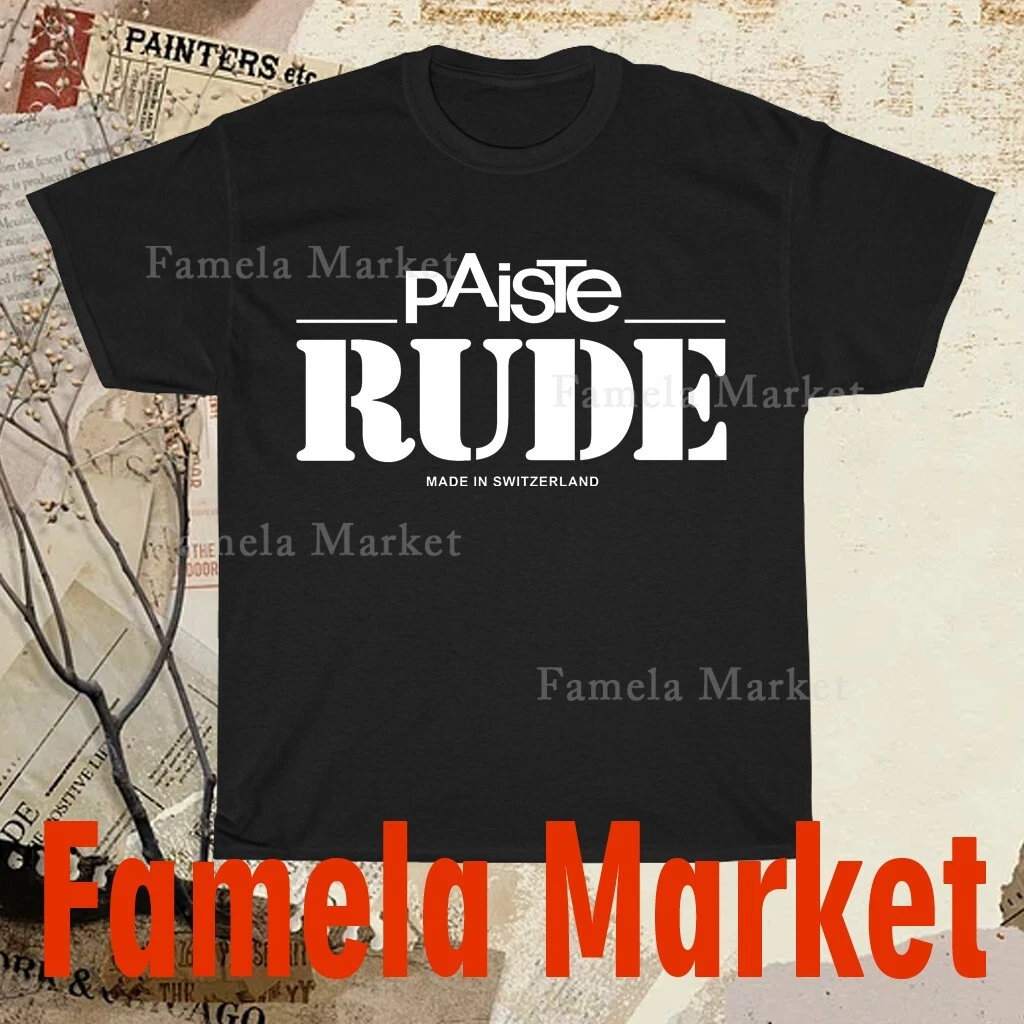 RHUDE T shirt maglietta Paiste Rude logo divertente americana taglia dalla S alla 5XL