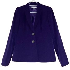 Kasper Women  s Purple Business Office Casual Blazer Jacket Size-2P