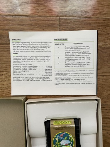 Frogger Boxed w/ Manual 1983 For Intellivision Tandyvision & Sears Super Arcade - Picture 5 of 5