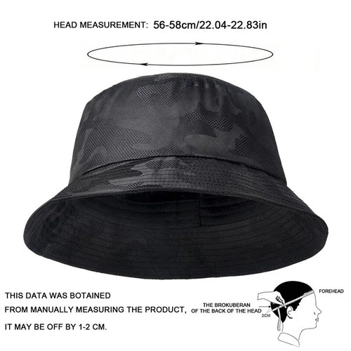 Breathable Bucket Hat Camouflage Fisherman Hip Hop Cap Cotton Male Fishing Hat - Picture 3 of 6
