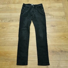 883 Police Moriarty Jeans Mens W28 L32 Black Skinny Fit Stretch Denim Button