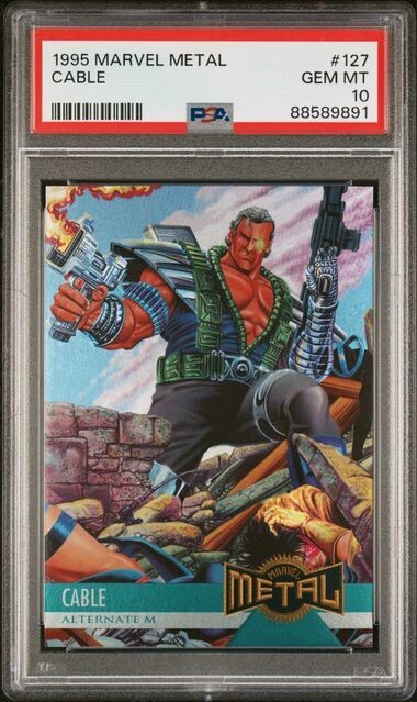 1995 Fleer Marvel Metal Cable #127 PSA 10 GEM MT
