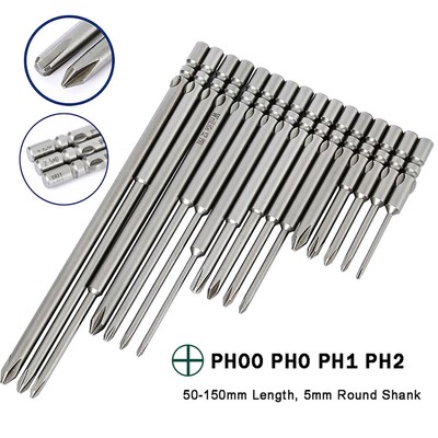 Phillips Schraubendreher Bit 50mm 80mm PH00 PH0 PH1 PH2 Kreuzschlitz Bit-Sätze
