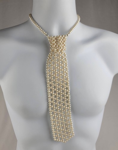 Vintage Faux Pearl Bead Necklace Neck 