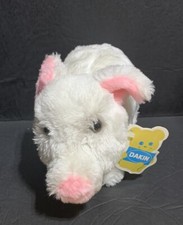1978 Dakin Stuffed Pig Named  Hamlet  Plush White Korea W/Original Tag Sweet