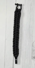 Paracord Emergency Survival Rope Black Bracelet -  NEW