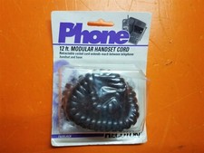 Recoton T42 Black 12ft Modular Handset Telephone Coil Cord